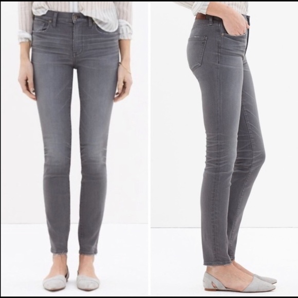 Madewell 9” High Riser Skinny Skinny Gray Jeans size 24 - Picture 4 of 6